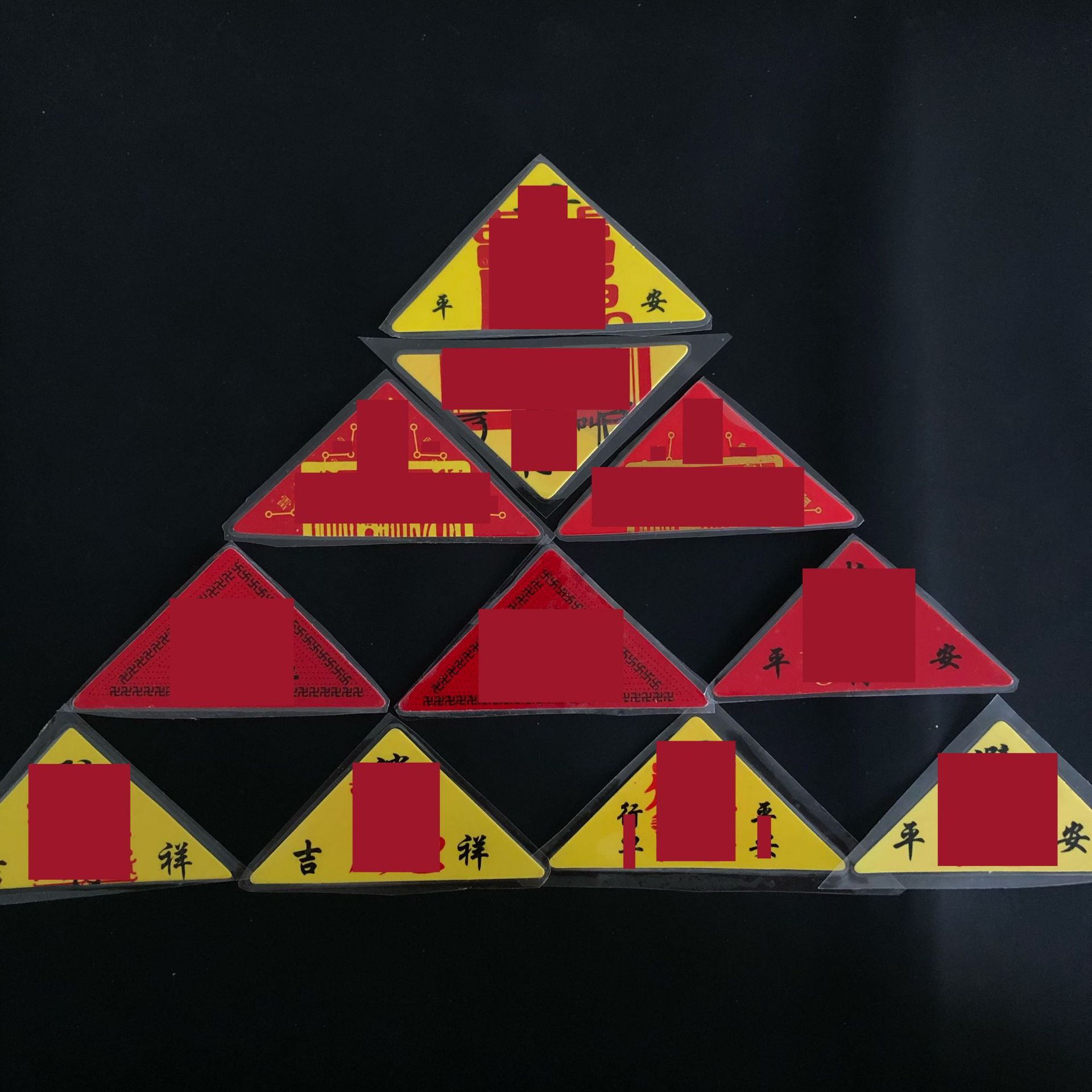 Поставка треугольной бумаги, печать, пластиковая упаковка, 22 узора, треугольные закругленные карточки