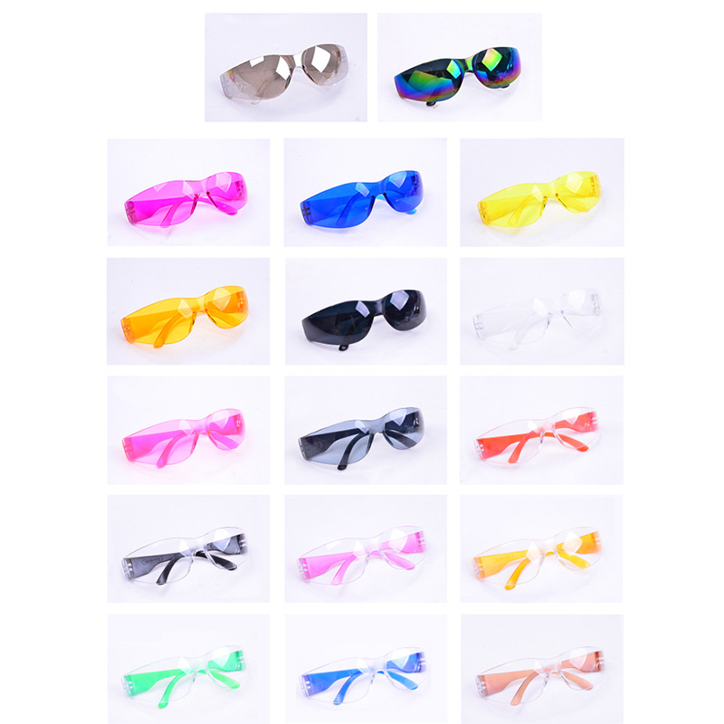 Colorful Reinforced Anti-Scratch and Anti-Impact Goggles, Dust-Proof and Splash-Proof, Cycling Industrial Experimental Protective Glasses