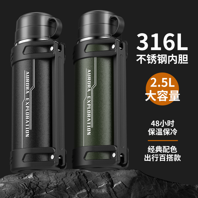 Супер большой термос из нержавеющей стали для домашнего использования, портативный