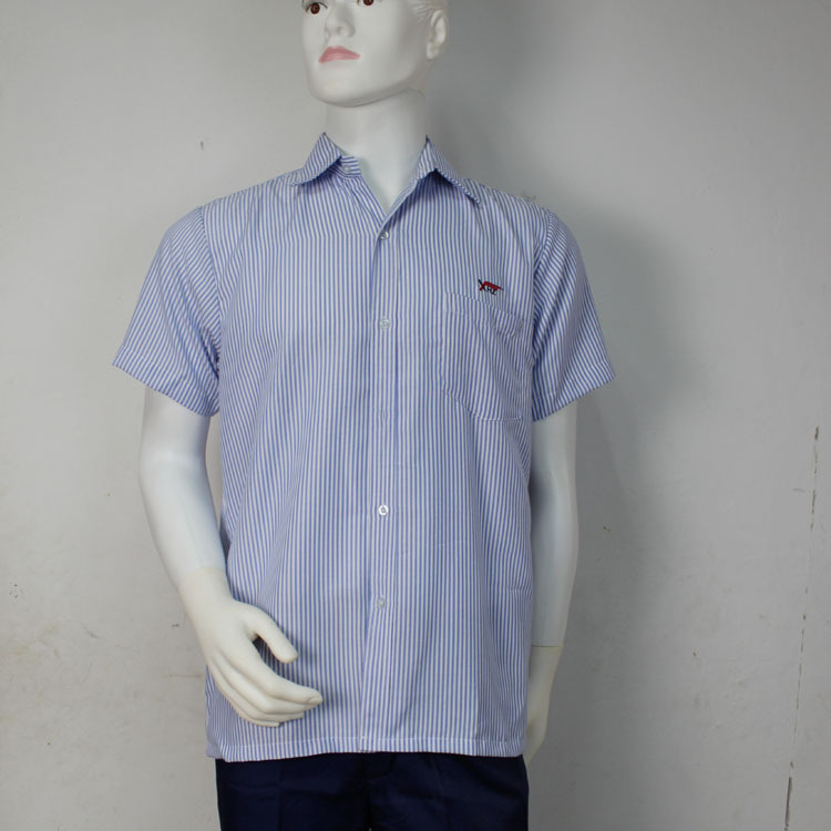 Летние полосатые рубашки для мужчин, простые рубашки для мужчин, рабочая одежда из Дунгуана, кастомизированная