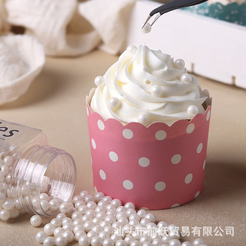 White sugar beads cake decoration pearl sugar ice cream baking decoration candy size mixed edible bottled commercial