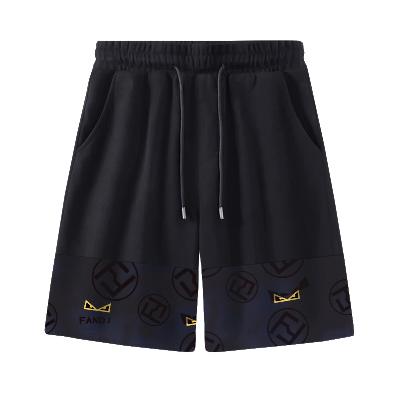 RT0514 Short Sleeve-RDK0914 Shorts Black Bottom F Eyes Short Sleeve Shorts Versatile Casual suit