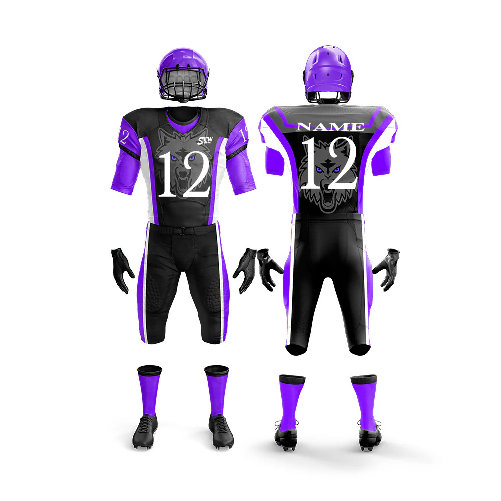 Customized American Football Rugby Uniform Game Jersey Rugby Training Team Uniform Sports Suit Printed Ball Number Af21