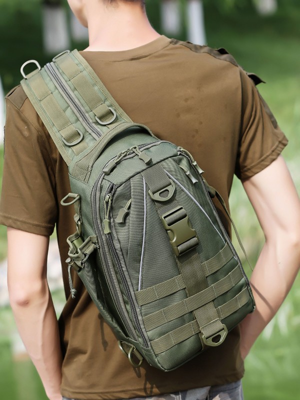 Luya Bag Outdoor Tactical Backpack Men's Multi-Functional Large-Capacity Backpack Simple Camouflage Oxford Cloth Crossbody Bag