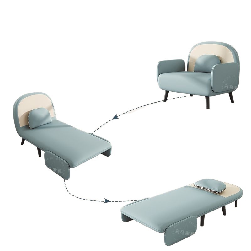 Single Sofa Bed Small Apartment Living Room Sofa 2024 New Balcony Rental Room Foldableing Dual-Use Simple Sofa Bed