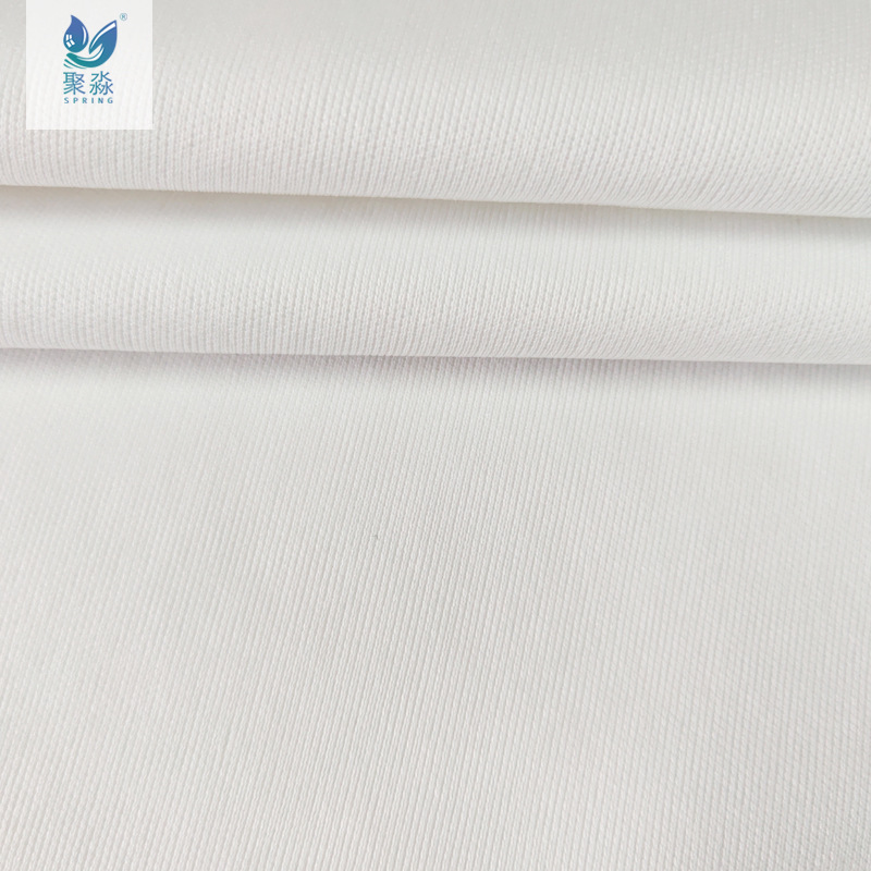70g polyester bleached knitted fabric TPU waterproof breathable urine proof bed hat fabric mattress protector spring and summer promotion