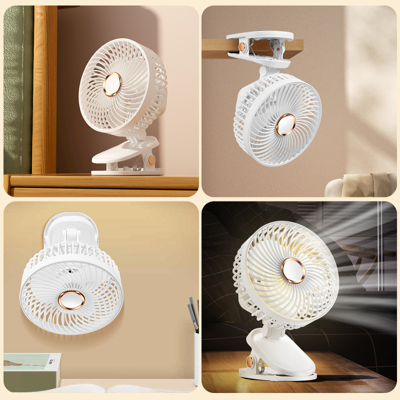 usb clip type small fan portable light fan foldable small desktop student dormitory camping clip fan