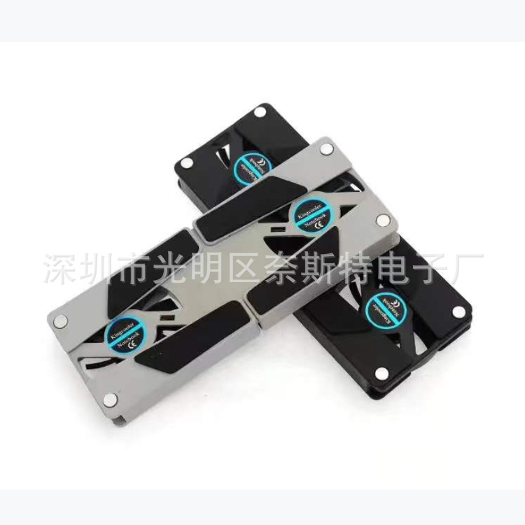 Cross-border manufacturers supply 818 Xiaoqiang notebook radiator mini portable cooling pad Black