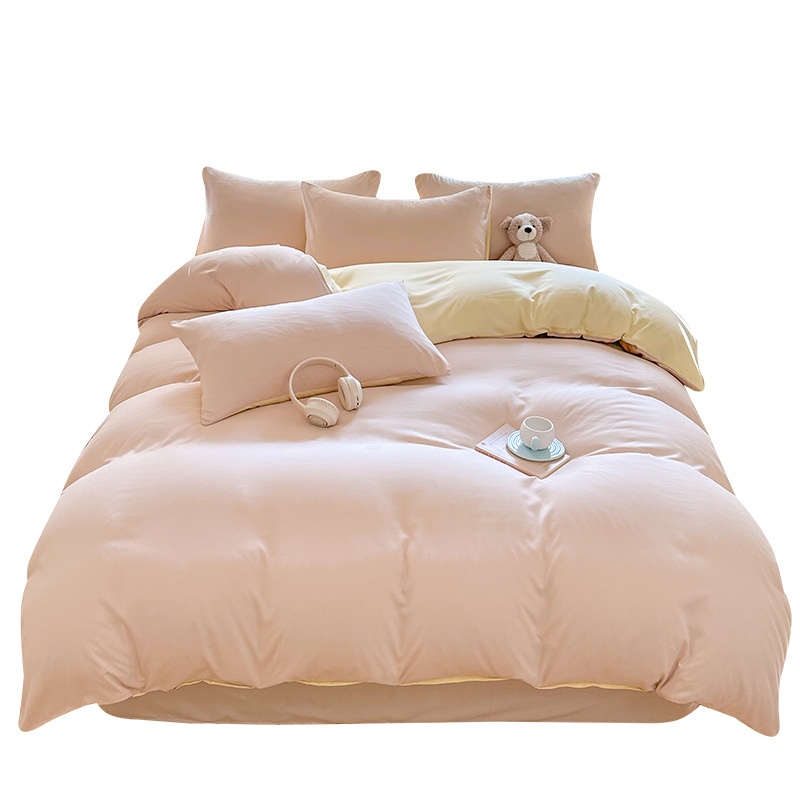 Pure color washed cotton quilt cover single piece Nantong home textile student dormitory single quilt cover wholesale household double quilt cover