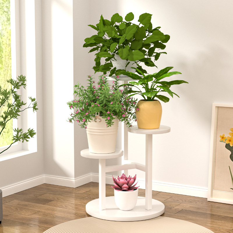 Cross-border Flower Rack Indoor Living Room Flower Pot Rack Balcony Iron Flower Rack Household Simple Floor-standing Multi-layer Storage Rack