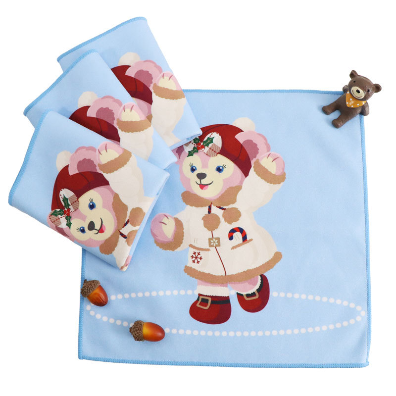 Manufacturer Customized Cultural and Creative Printed Logo Handkerchief Absorbent Composite Polar Fleece Printed Hand Towel Cartoon Kidsren's Small Towel