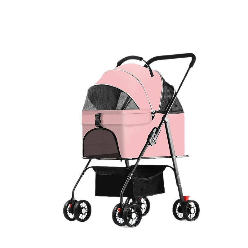 Pet Cart Dog Going Out Lightweight Foldable Separate Dog Walking Cart Cat Bag Hand Push Dog Pull Cart