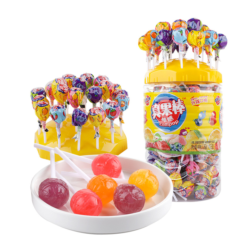Crayon Xiaoxin lollipop wholesale 126 candy bulk candy Net red casual snack fruit flavor lollipop