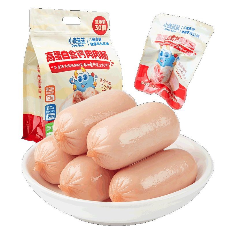 [Fawn Blue Blue_High Protein Calcium Meat Sausage] 0 Add Ham Sausage Children's Snack Brand