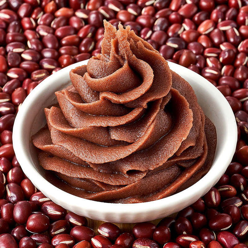 Exhibition art low sugar red bean paste stuffing soup round bread cake raw material egg yolk crisp moon cake filling baking raw material 500g