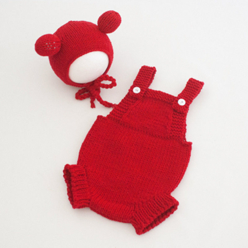 Newborn Kidsren's Photography Clothing, New Full Moon and 100 Days Photo Studio Photography Clothing, Animal Theme Wool Knitted Dreamland