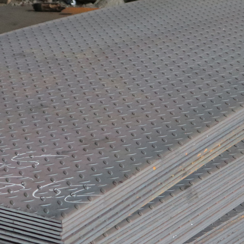 Hot-Rolled Patterned Steel Plate Workshop Construction Site Paving Plate Lentil-Shaped Stair Treads Q235B Embossed Lentil Pattern