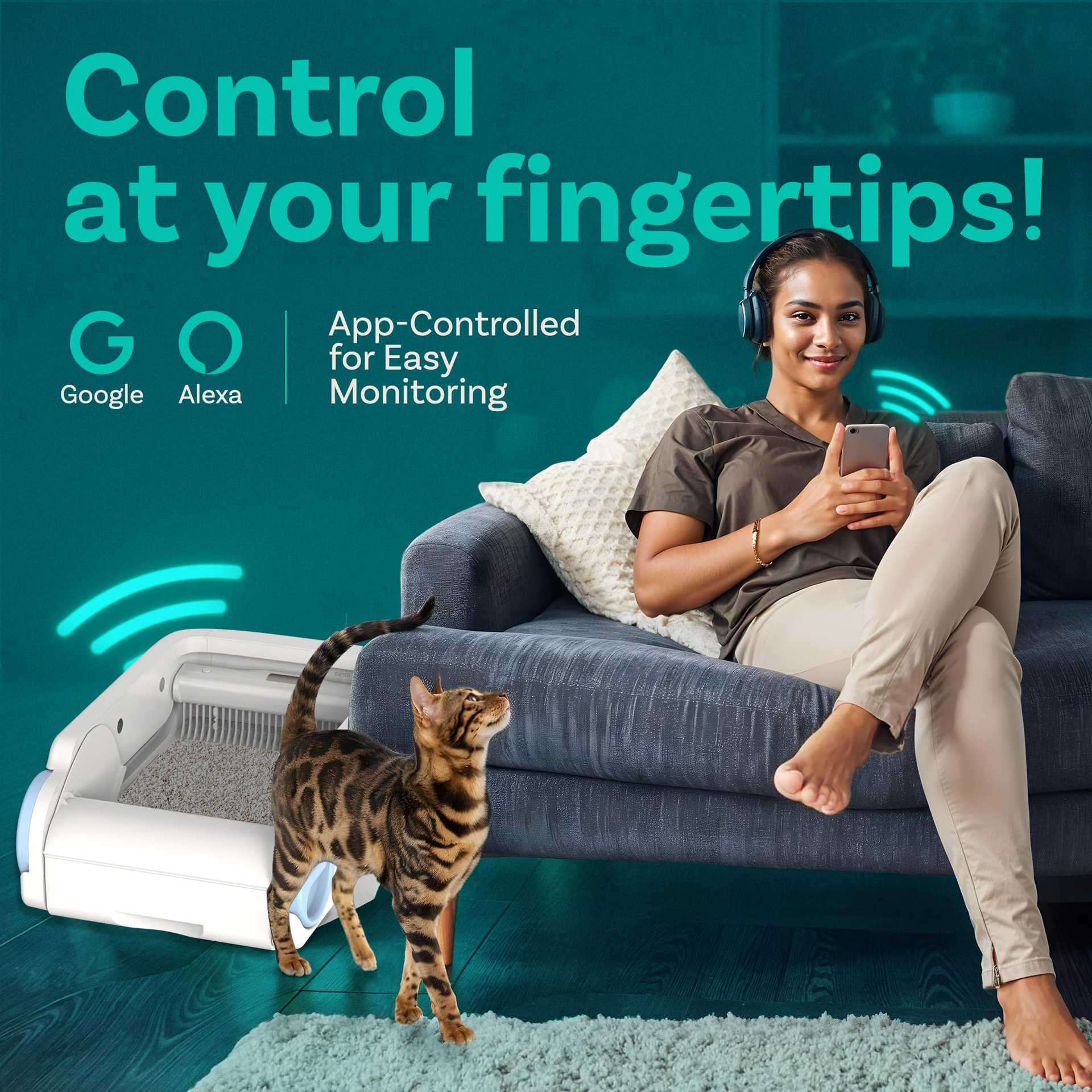 Automatic shoveling excrement cat sand table pet cat smart cat litter box cleaning equipment anti-splash cat toilet wifi control