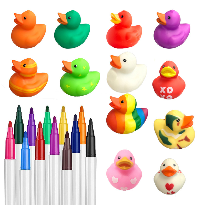 Rubber duck wholesale bath mini duck diy Blank Children's hand-painted toys bath pinch called floating duck