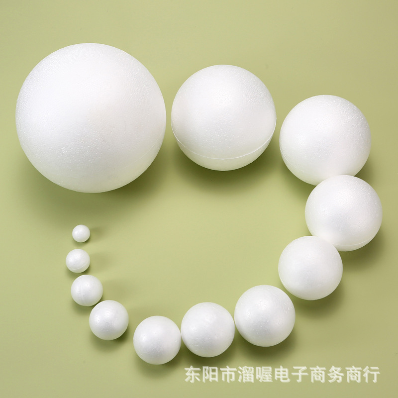 Factory direct supply foam ball white solid Styrofoam dragon ball kindergarten handmade DIY wedding decoration flower arrangement ball