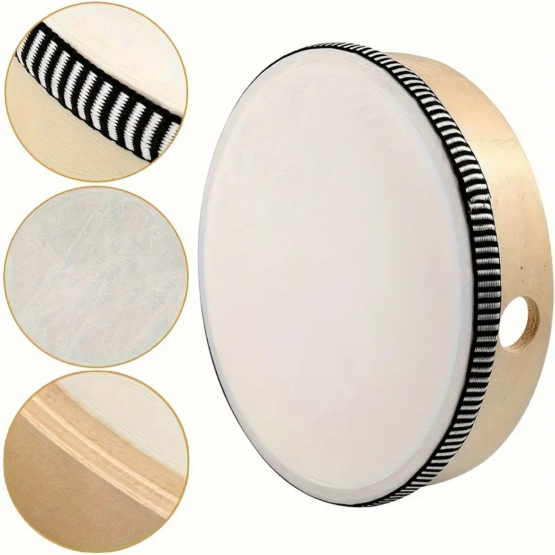 6/8/10 inch tambourine with drumstick orff percussion music teaching aid