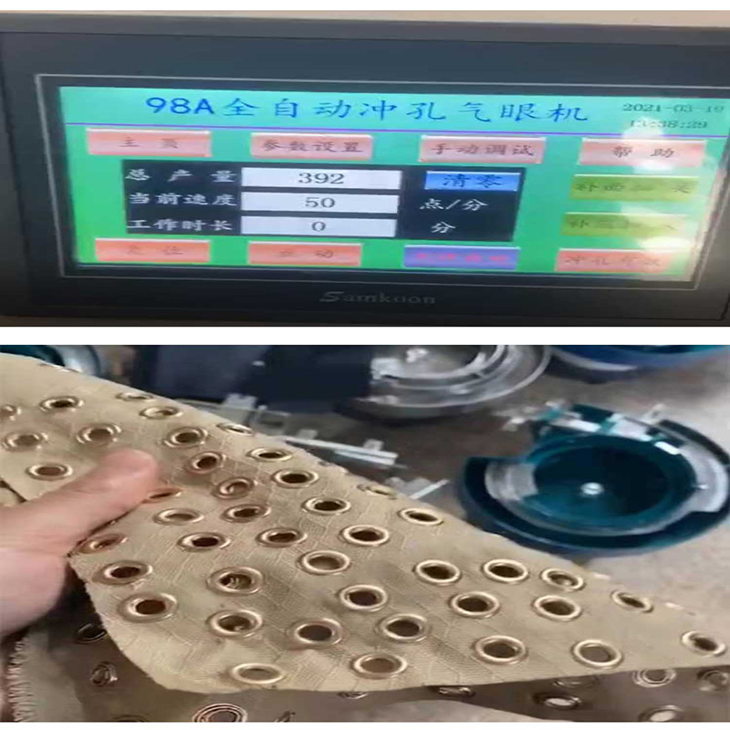 Fully Automatic Eyelet Buckle Machine with Punching Holes, Clothing Stationery, Leather Goods, Outdoor Tent, Handbag, Shoe Eye Punching Buckle