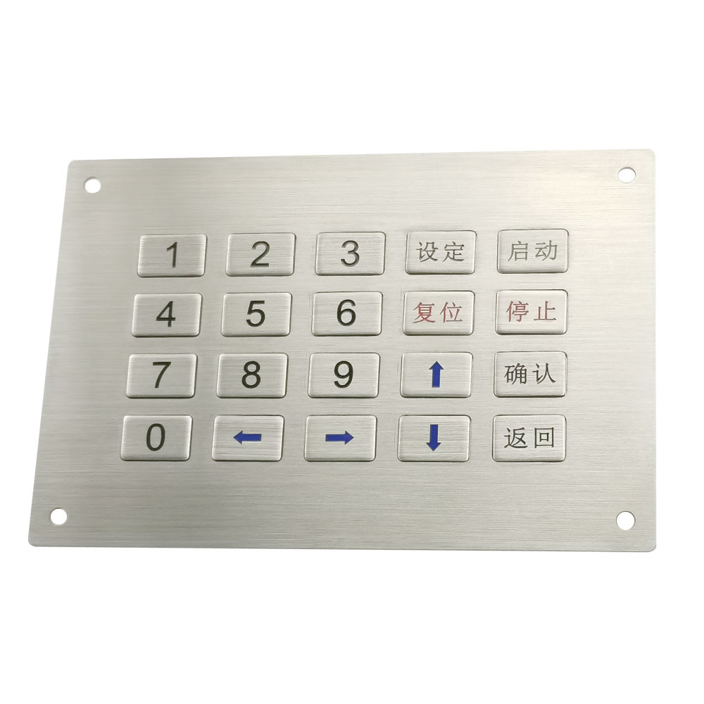 Coal Mining Equipment Metal Keyboard Industrial Metal Keyboard 20-Key Numeric Keypad Industrial Keyboard Durable External