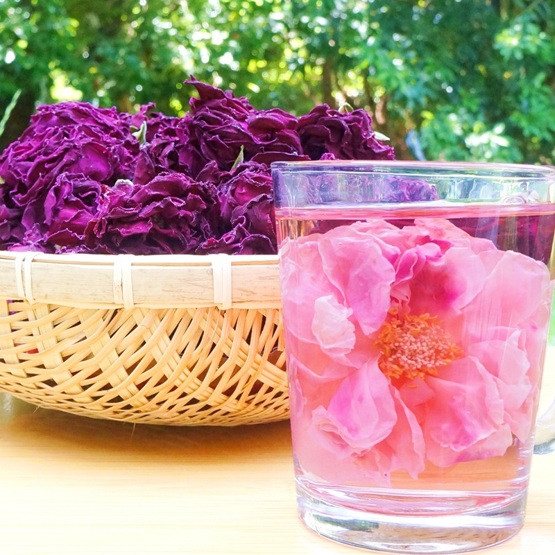 Sulfur-Free Large Dark Red Rose Tea Flower Crown Dried Yunnan Plateau Natural Whole Flower Sugar-Free Soaked in Water Canned Flower Dance Feather
