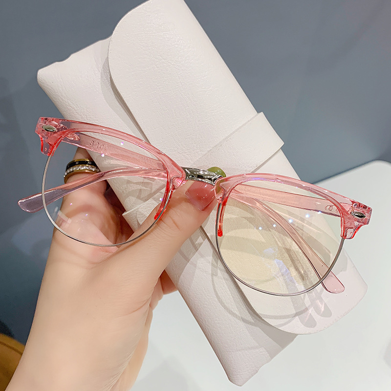 New Ultra-Light Anti-Blue Light Glasses for Women, Preppy Wen, Handsome Glasses Frames, Fashionable and High-End Eyebrow Frame Glasses