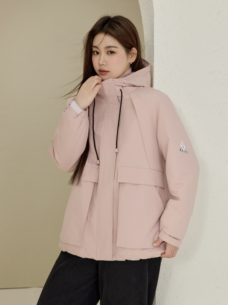[Fashionable personality hooded warm cotton-padded jacket] delicate show plus size women's casual all-match coat chubby girl winter new