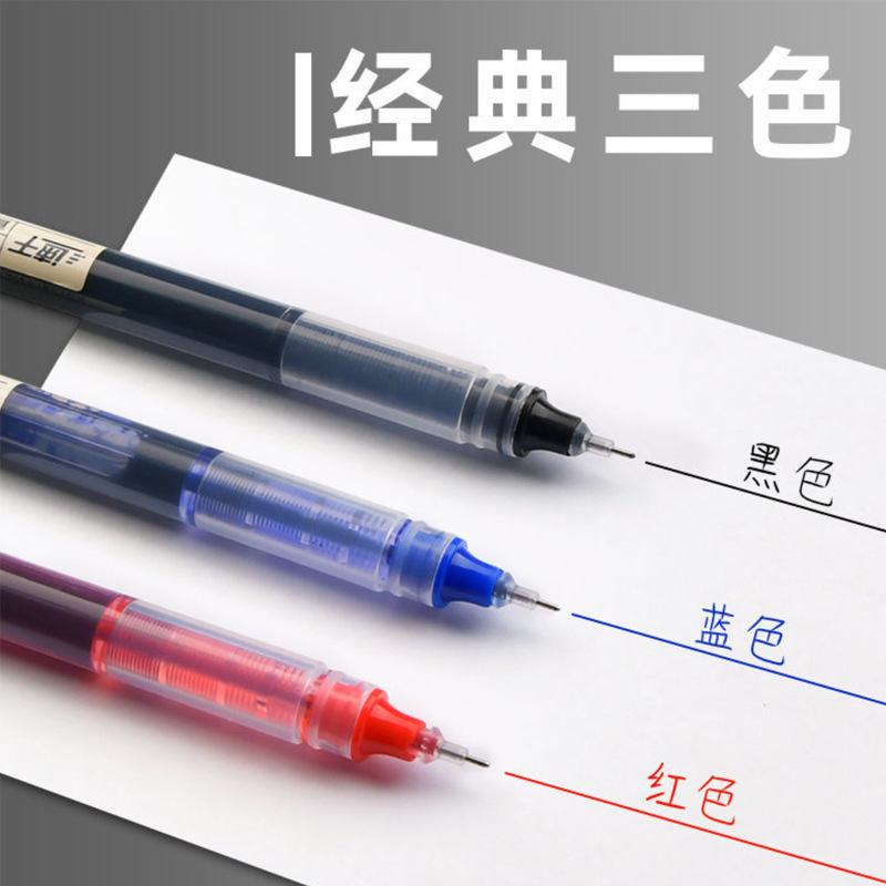 Direct liquid printing LOGO ball pen quick-drying black gel pen student pen pen ball pen wholesale stationery