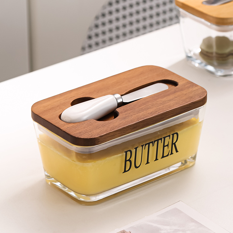 Стеклянная герметичная коробка для масла с крышкой, высокое качество