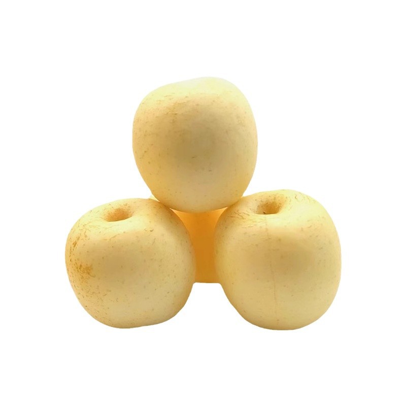 Authentic Shandong Yantai Golden Cream Apples, Seasonal Whole Box 5/ 5kg , with Fruit Embroidery, Cracked Skin, Rock Candy Core, Ugly Apples