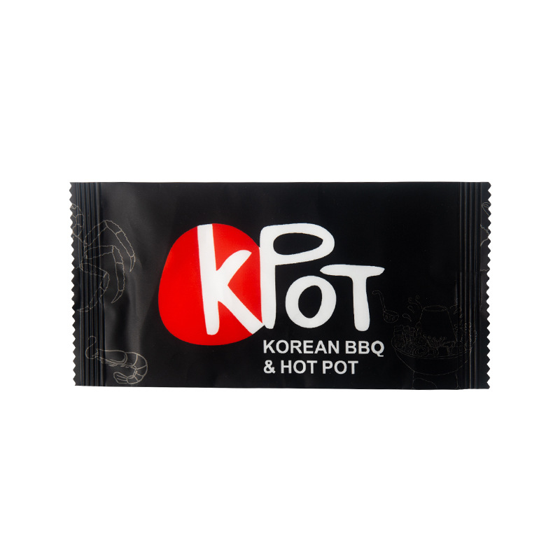 Single piece of advertising wipes custom disposable wipe hand wet tissue advertising catering brand promotion custom logo