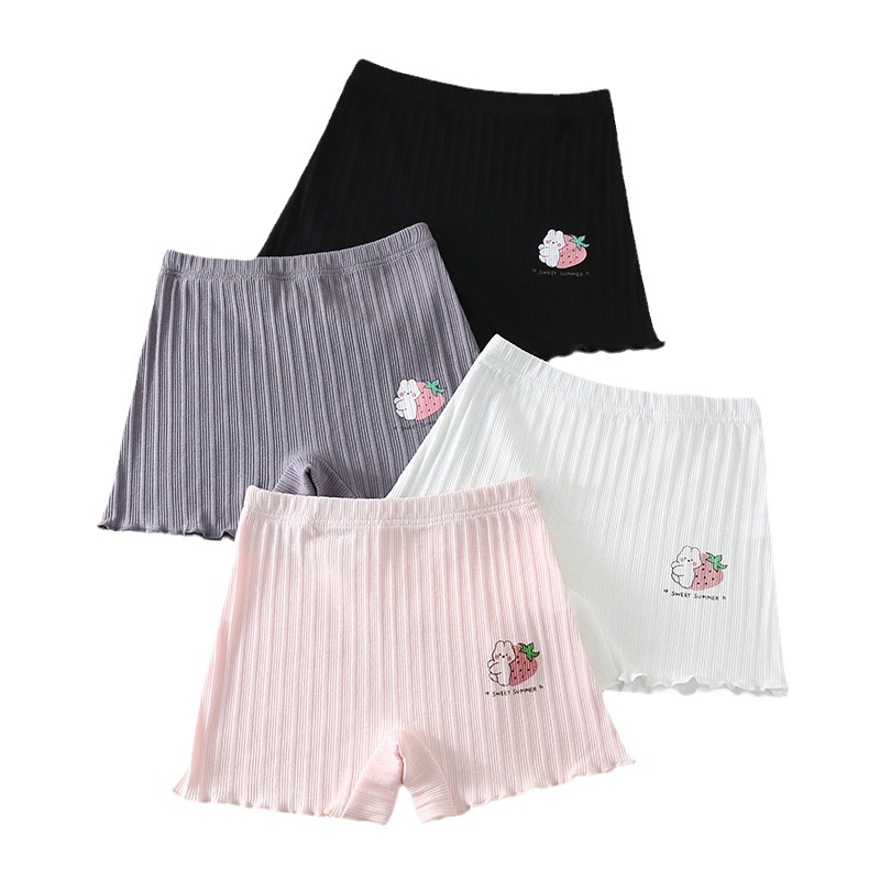 Pure Cotton Girls' Underwear Safety Pants for Students Middle and Large Children's Little Baby Girls' Anti-running Light Shorts Mid-waist Base for Girls