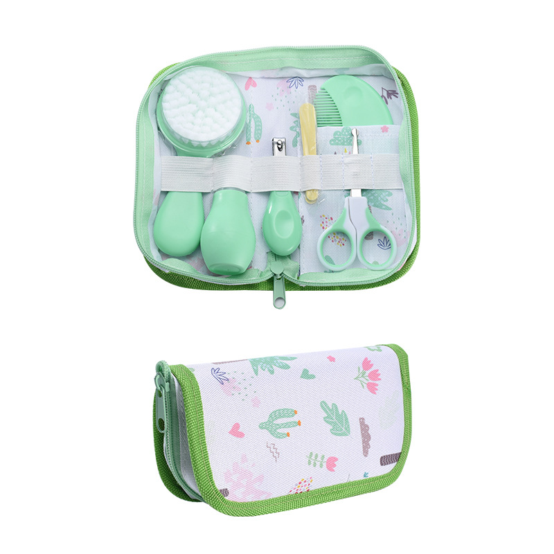 New Baby Care Bag Set Baby Nasal Aspirator Nail Scissors Daily Cleaning Supplies Care Bag Can Be Customized