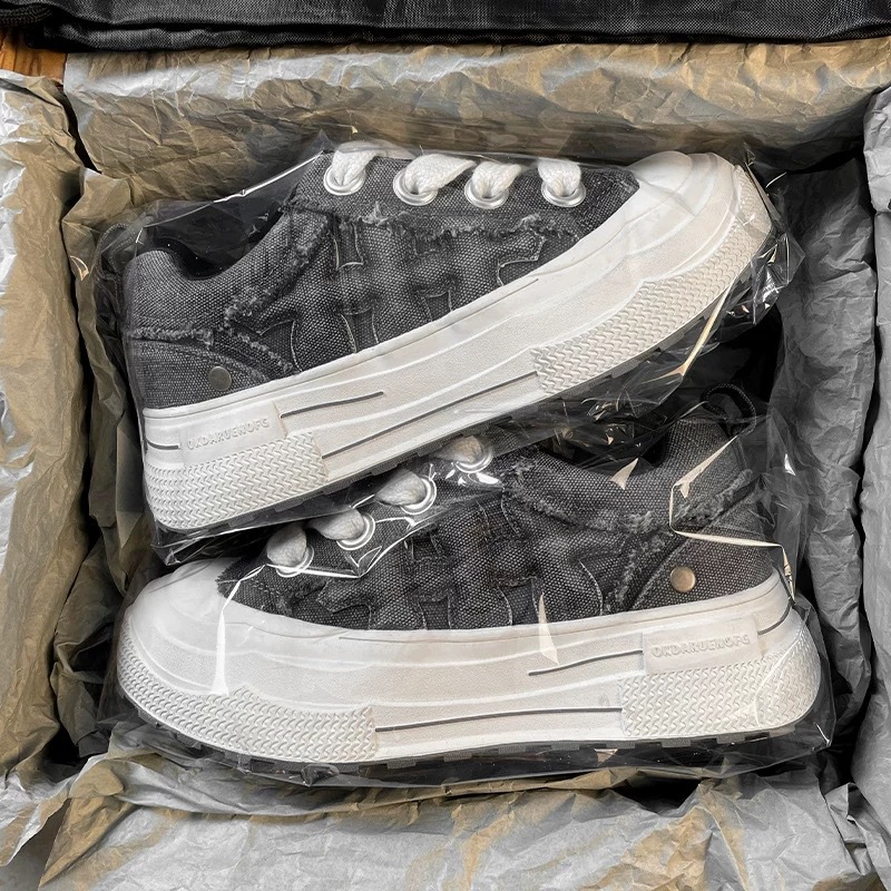 Star SHOOT BRAND2025 серия сливы износостойкие толстосолые канвасовые ботинки для мужчин и женщин маленькие грязные ботинки