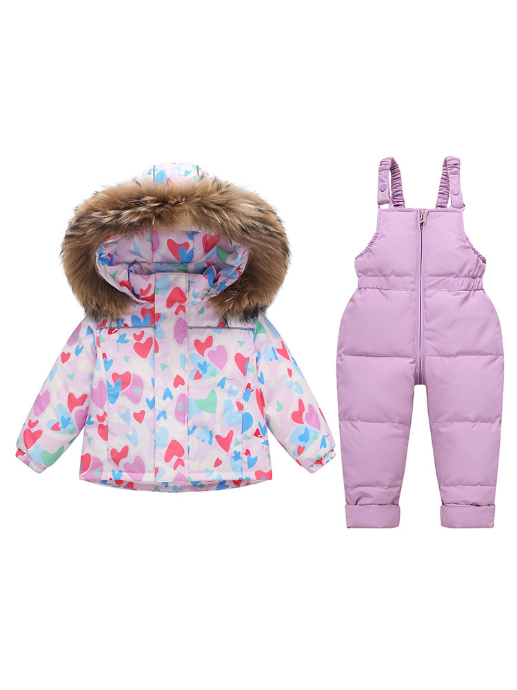 Factory Direct Sales 2025 Kidsren's down Ski Clothing Overalls Winter Outer Wear Baby down Jacket Export Kidsren's Clothing Batch