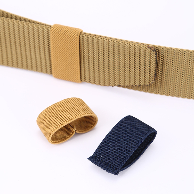Spot Wholesale Simple Elastic Belt Ring Belt Ring Elastic Ring Trouser Belt Tail Clip Webbing Accessories Nylon Belt