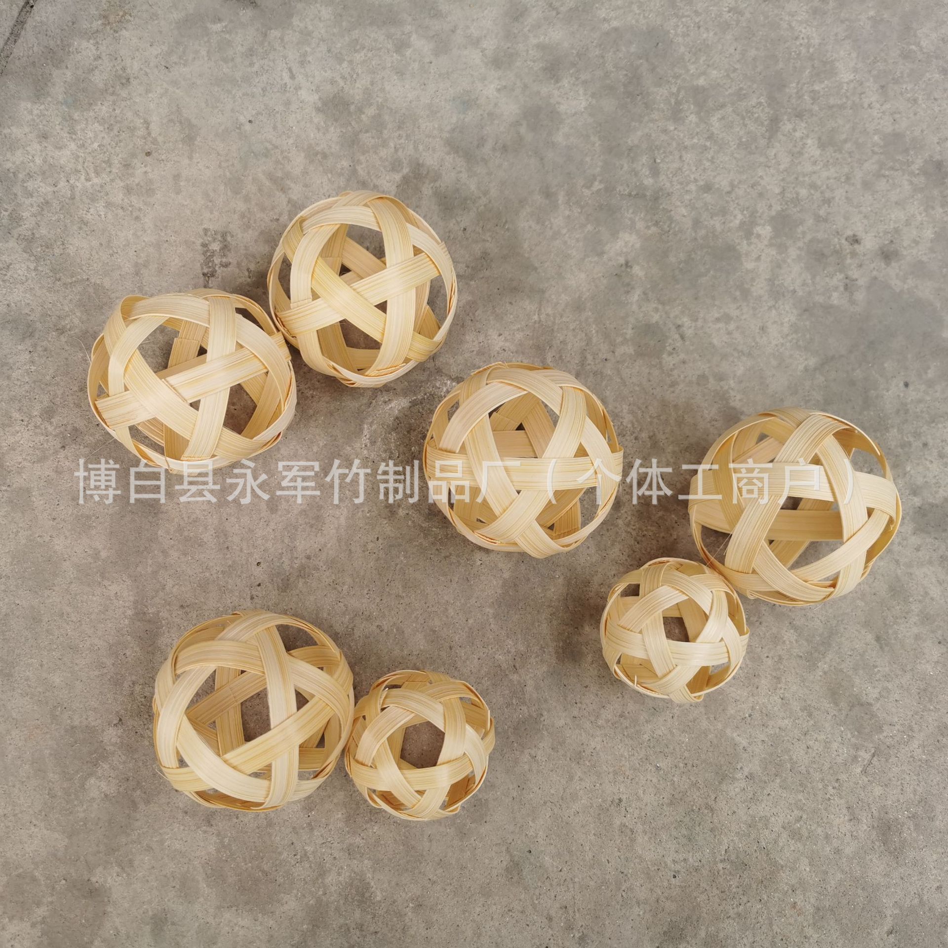 Bamboo Weaving Football Crafts Cuju Hollow Ball Props Weaving Rattan Ball Hydrangea Bamboo Strip DIY Handmade Pendant
