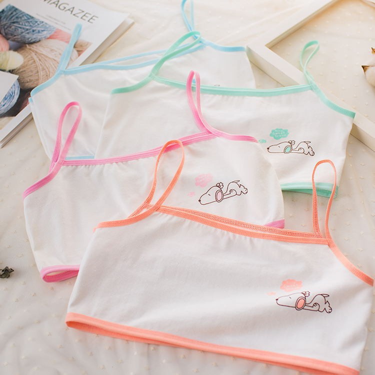 Manufacturers in stock girls small vest girls junior high school students pupils' developmental underwear comfortable breathable tube top