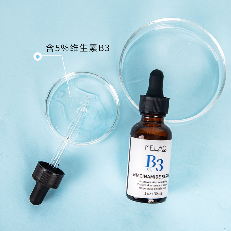 Cross-Border 5% Niacinamide Serum Hyaluronic Acid Fruit Acid Vc Vitamin C Facial Serum Hyaluronic Acid B3 Original Solution