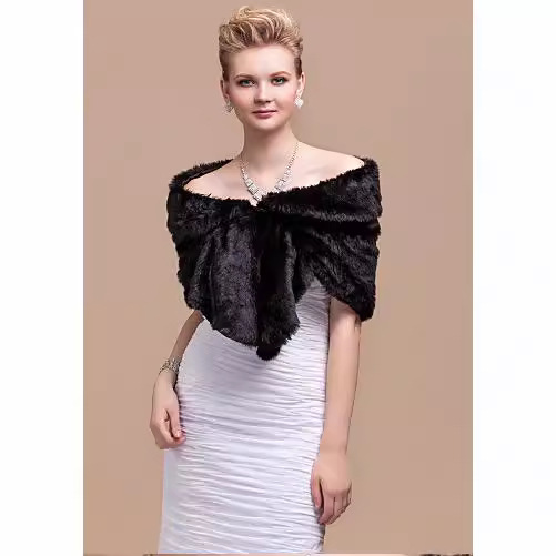 Autumn and winter fur shawl fur fur shawl waistcoat fox rabbit fur bride shawl plush shoulder women