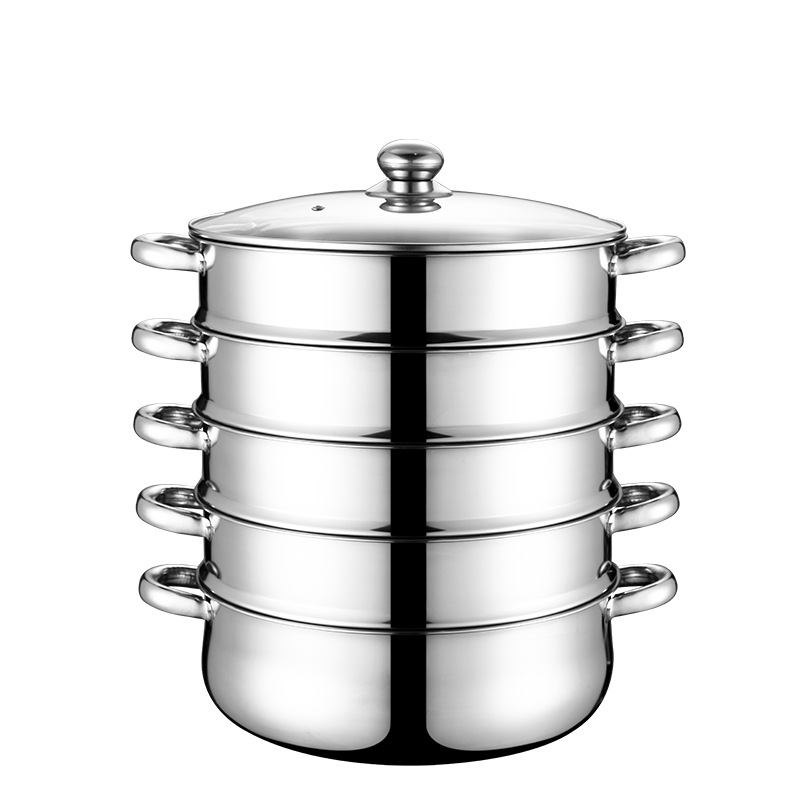 Cross-border multi-layer stainless steel two/three/four/five-layer steaming pot soup steaming hot pot large capacity steamer