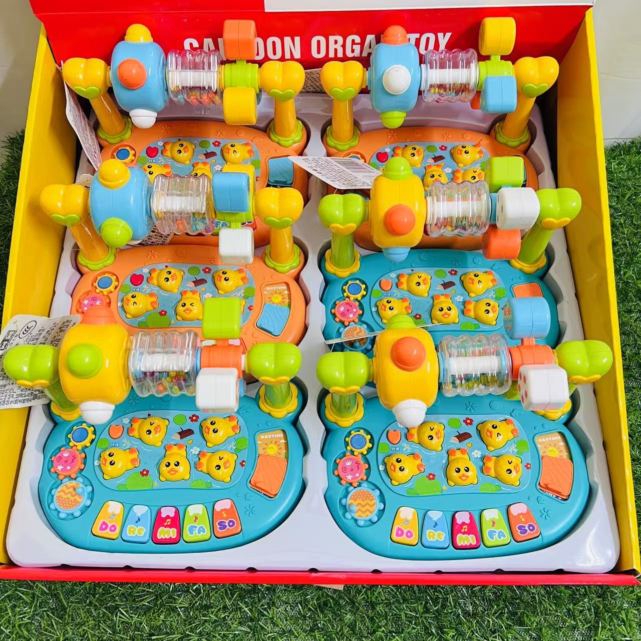 Cartoon Rotating Piano Whack-A-Mole Music Storytelling Educational Early Education Game Console Children's Play House Toys Wholesale