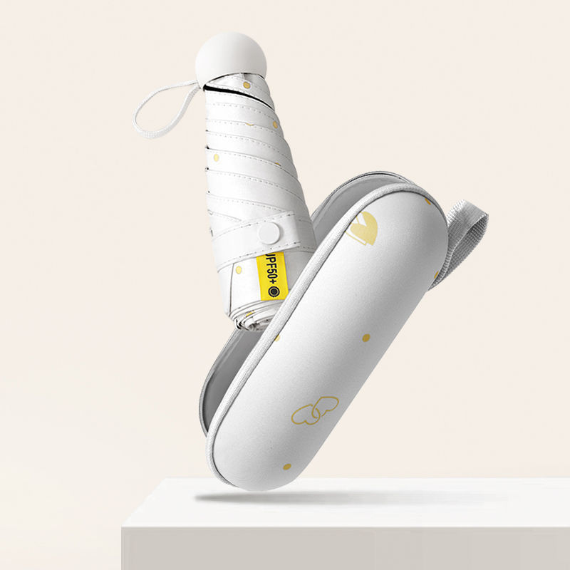 Five-fold umbrella sunny and rain dual-use female sun umbrella sun protection UV protection capsule umbrella folding mini sun umbrella