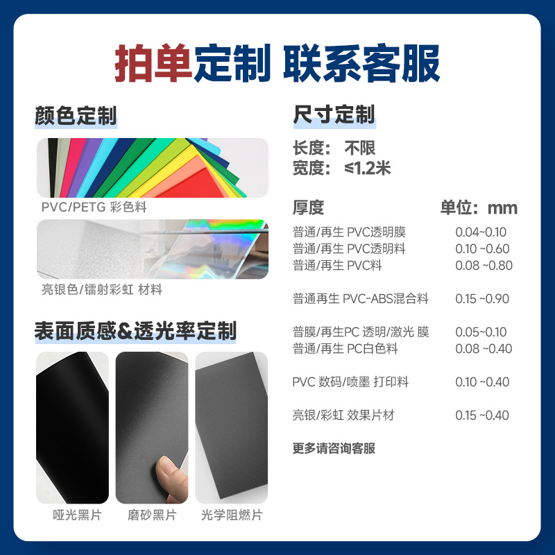 Card-Making Materials Are Customized in Large Quantities, Pvc Blue Series Card Base Materials Are Specially Used for Making Membership Cards and Id Cards