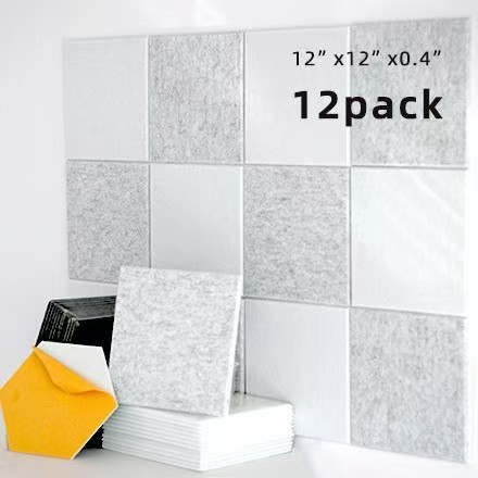 Cross-border exclusive for 12 pieces of polyester fiber felt acoustic absorption panel sound insulation sound absorption background wall decoration