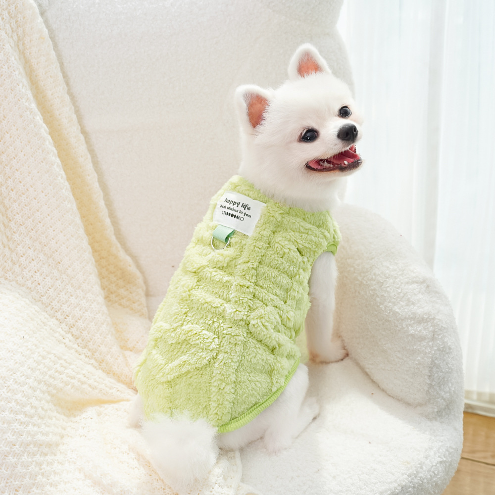 Dog clothes winter teddy bear bome small dog pet autumn and winter fleece-lined traction supplies dog cat cat