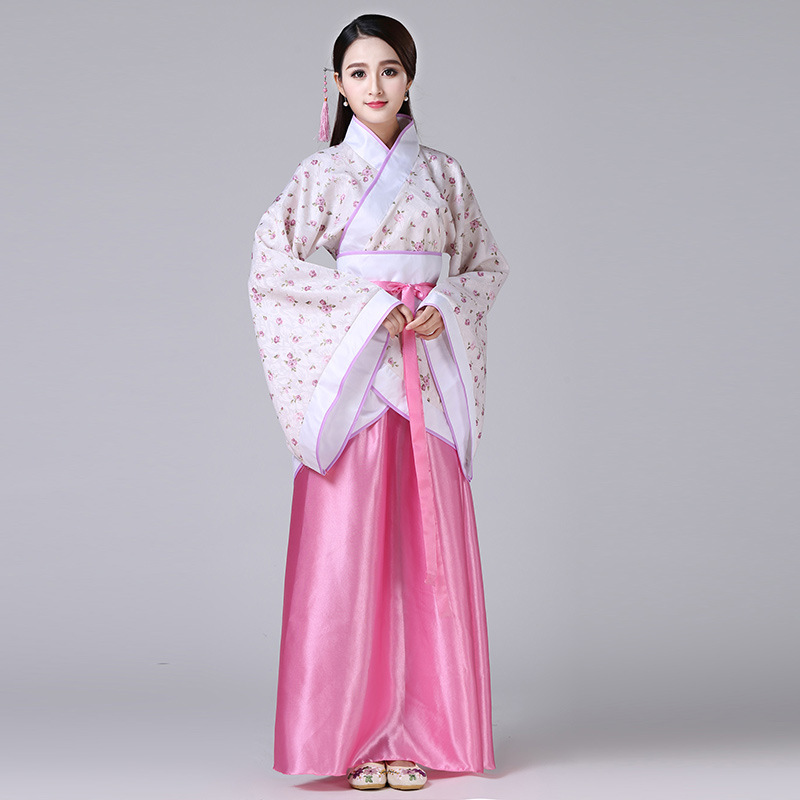 Tang Suit Ancient Costumes Hanfu Female Fairy Imperial Concubine Princess Performance Costumes Classical Dance Han and Tang Ququ Suit Performance Costumes Ru Skirt